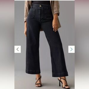 Maeve by Anthropologie Colette High-Rise Crop Wide-Leg Jeans